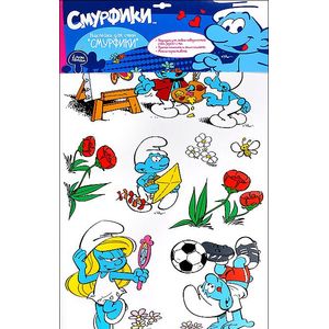 Смурфики. Наклейки для стен
