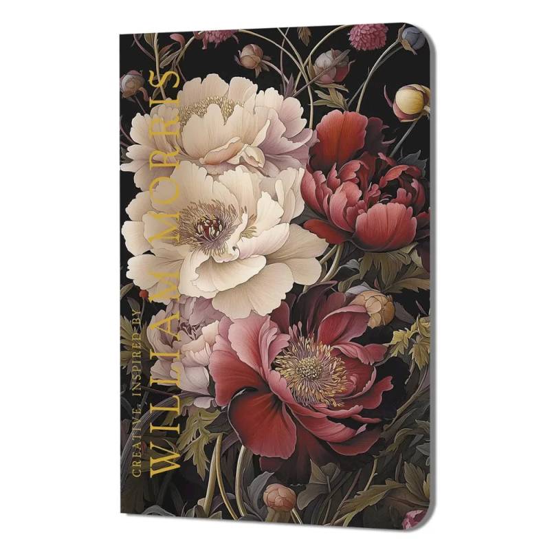 Блокнот Creative.Inspired by William Morris (пионы на темном фоне)