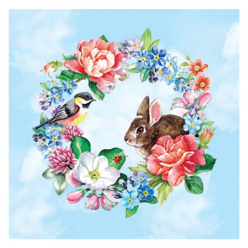 Вышивка лентами 'Зайка', 35 x 35 см Вышивка лентами 'Зайка', 35 x 35 см