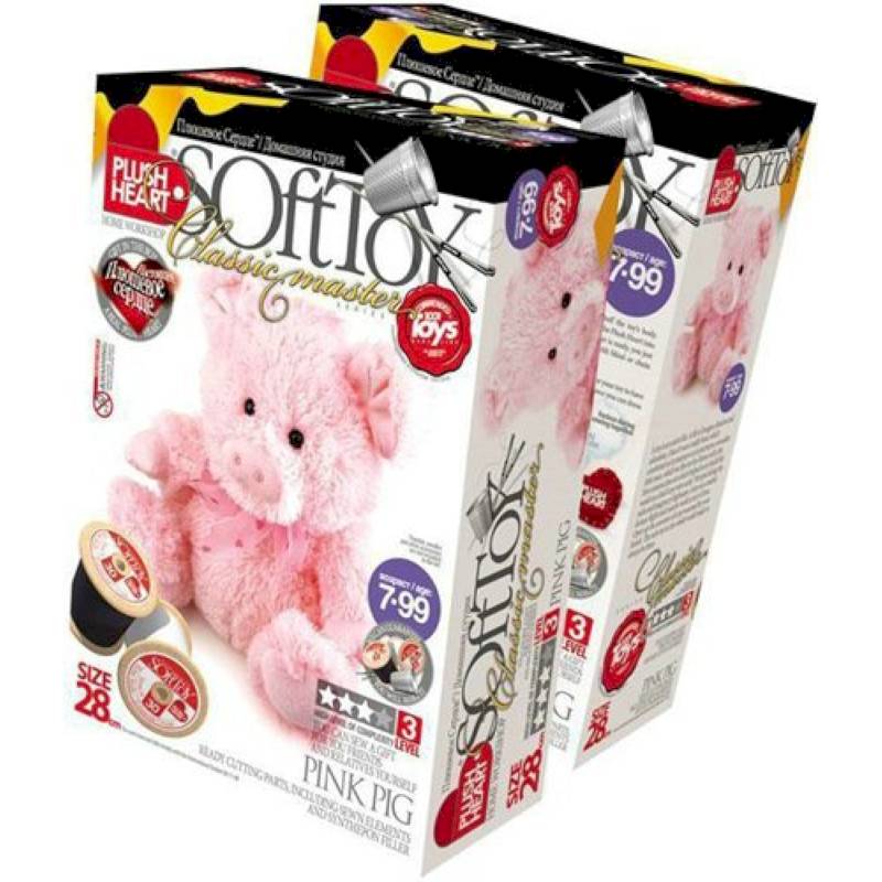 457010 Мягкая игрушка/Свинка розовая