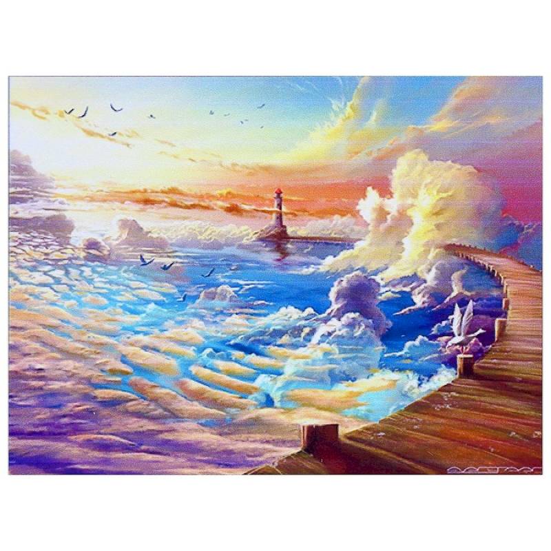 Алмазная мозаика «Облачный маяк» 40 x30 см, 35 цветов Алмазная мозаика «Облачный маяк» 40 x30 см, 35 цветов