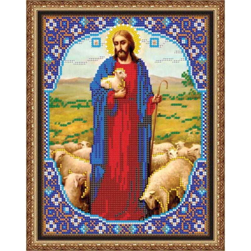 Набор для вышивания бисером 8427 «Иисус» бисер Чехия 19x24 см Набор для вышивания бисером 8427 «Иисус» бисер Чехия 19x24 см
