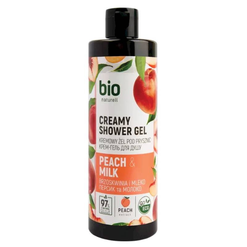 Bio Naturell Крем - гель для душа, Персик и молоко, 473 мл