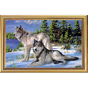 «Светлица» набор для вышивания бисером №082 «Волки» бисер Чехия 54,3x34,1 см «Светлица» набор для вышивания бисером №082 «Волки» бисер Чехия 54,3x34,1 см