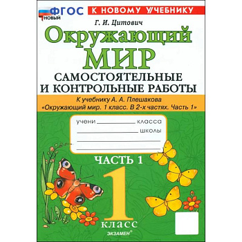 Окружающий мир. 1 класс. Самостоятельные и контрольные работы к учебнику А. А. Плешакова. Часть 1 Окружающий мир. 1 класс. Самостоятельные и контрольные работы к учебнику А. А. Плешакова. Часть 1