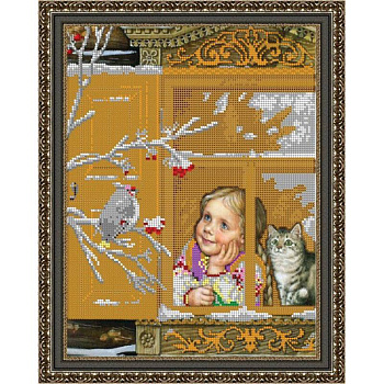 «Светлица» набор для вышивания бисером №408 «Чудеса зимней поры» бисер Чехия 30x24см