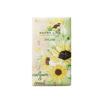 HAPPY LIFE Твердое мыло Подсолнечник и злаки, 180 г