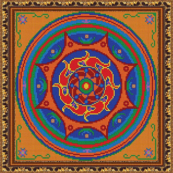 «Светлица» набор для вышивания бисером №544П «Мандала. Равновесие» бисер Чехия 27x27см