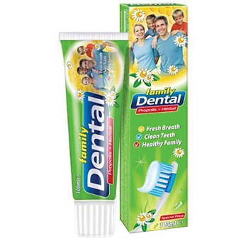 Dental Family Propolis + Herbal Зубная паста с экстрактами лекарственных трав, 100 мл